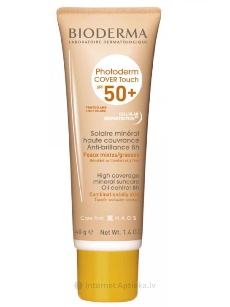BIODERMA Photoderm Cover touch SPF50+ gaiši tonēts, 40 g | internetaptieka.lv