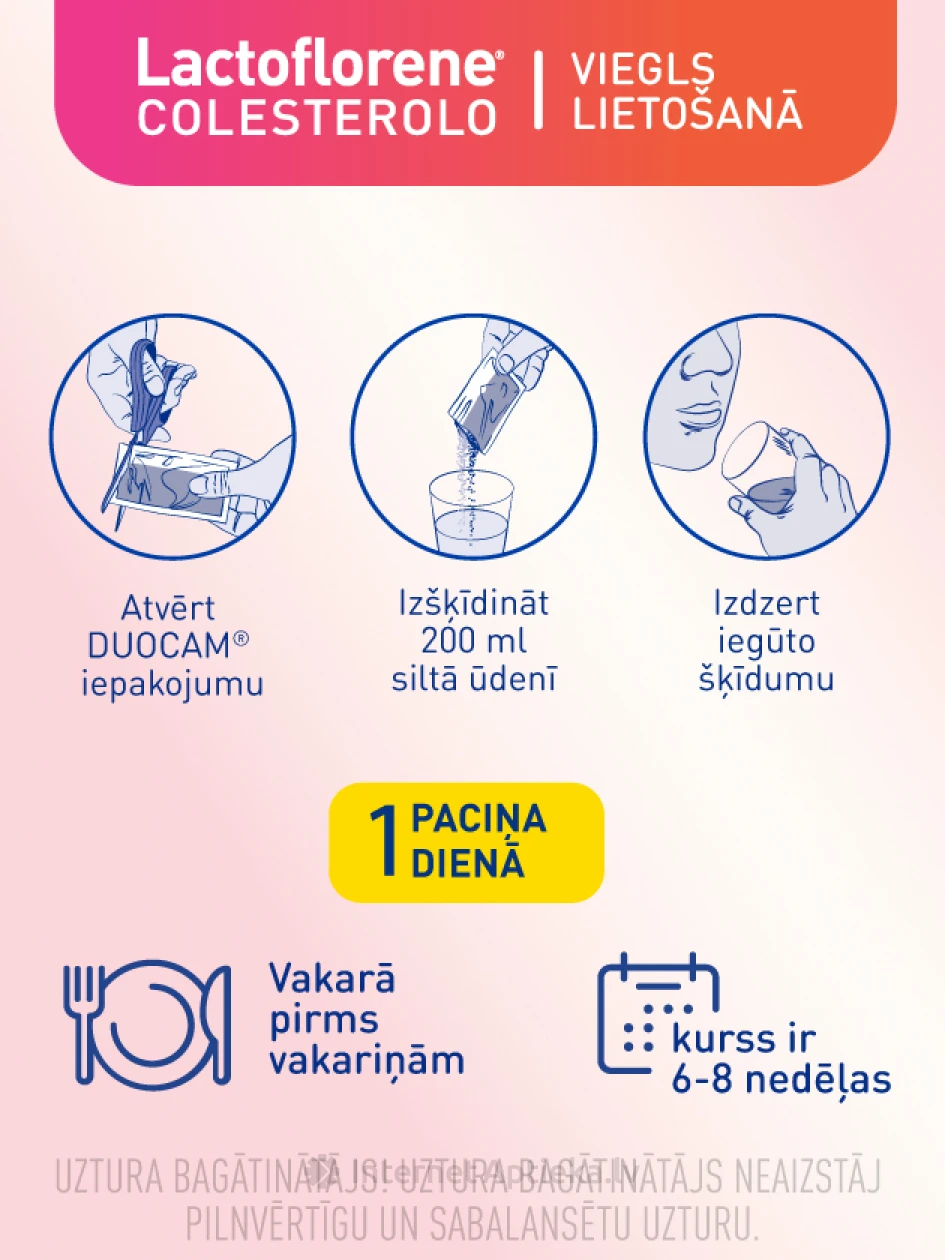 Lactoflorene kolesterooli pulber, 20 pakki | internetaptieka.lv