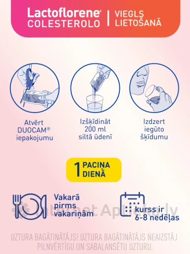 Lactoflorene Colesterolo pulveris, 20 paciņas | internetaptieka.lv