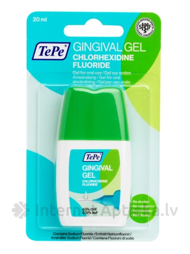 TePe geelid igemetele kloorheksidiiniga, 20 ml | internetaptieka.lv