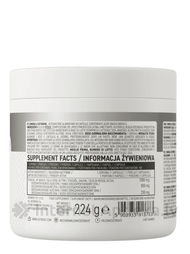 OstroVit kapsulas Omega 3 Extreme, 180 gb. | internetaptieka.lv