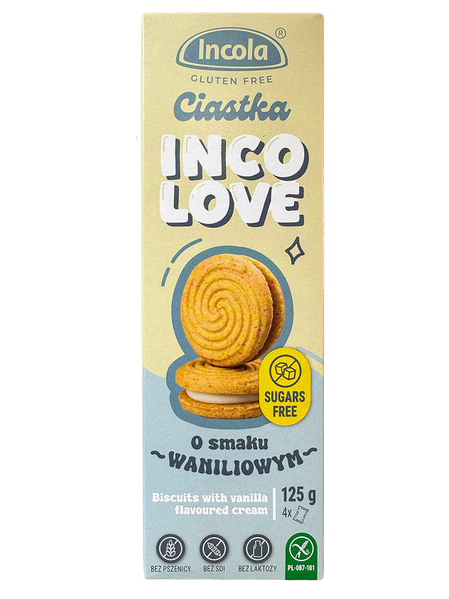 INCOLA Gluten-free Cepumi ar vaniļas garšas