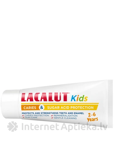 Lacalut Kids 2-6 gadi zobu pasta, 55 ml | internetaptieka.lv