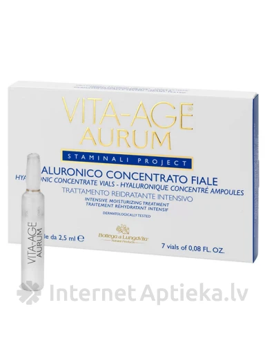VITA-AGE AURUM ампулы с гиалуроновой кислотой, 7 шт. | internetaptieka.lv