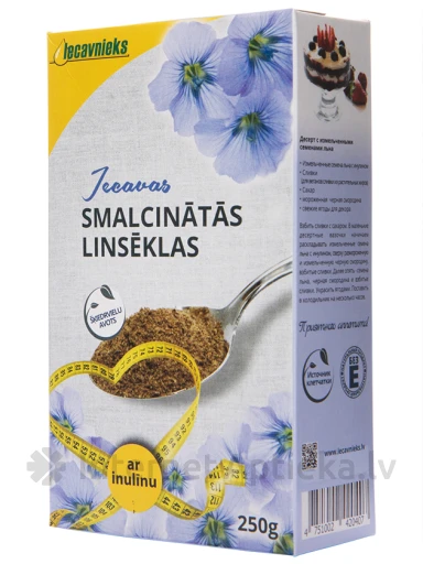 Iecavnieks Smalcinātas linsēklas ar inulīnu, 250 g | internetaptieka.lv