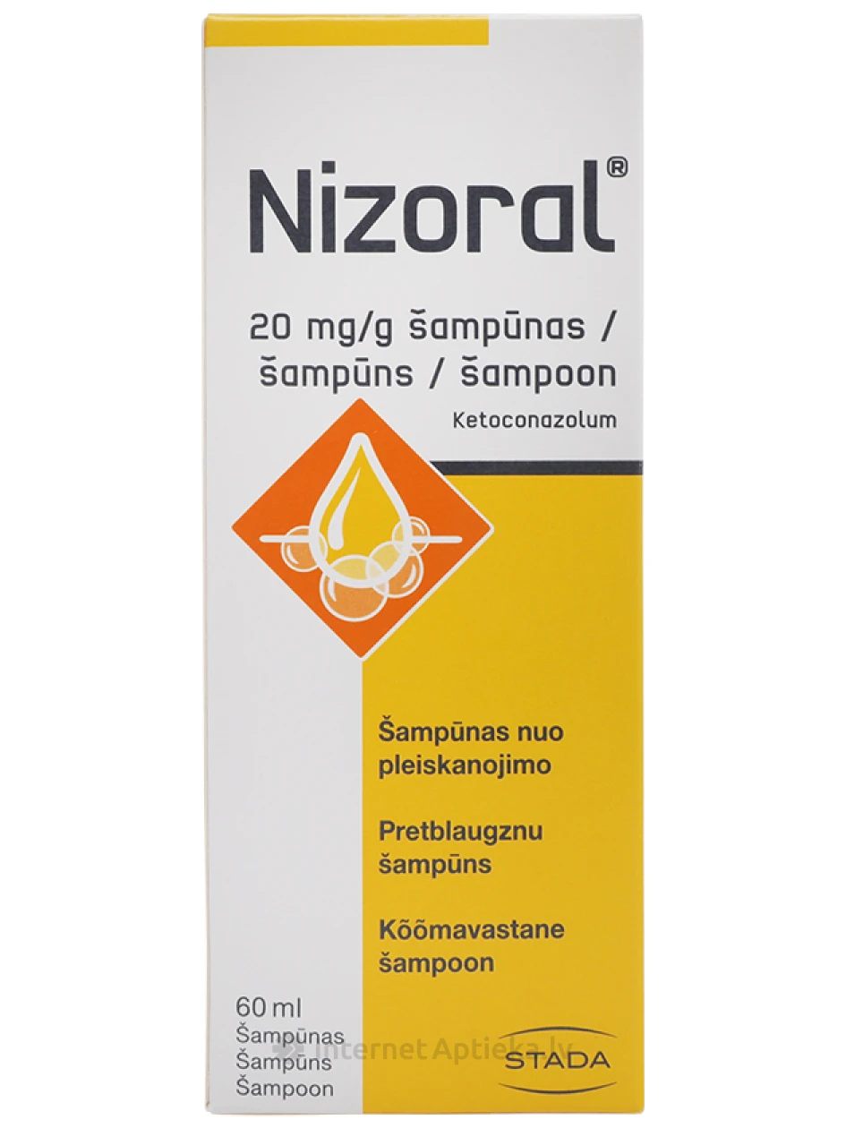 Nizorali šampoon 20 mg/g, 60 ml | internetaptieka.lv