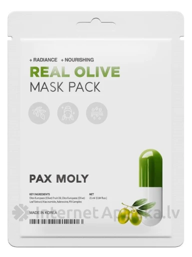 PAX MOLY Real Olive Sejas maska, 25 ml | internetaptieka.lv