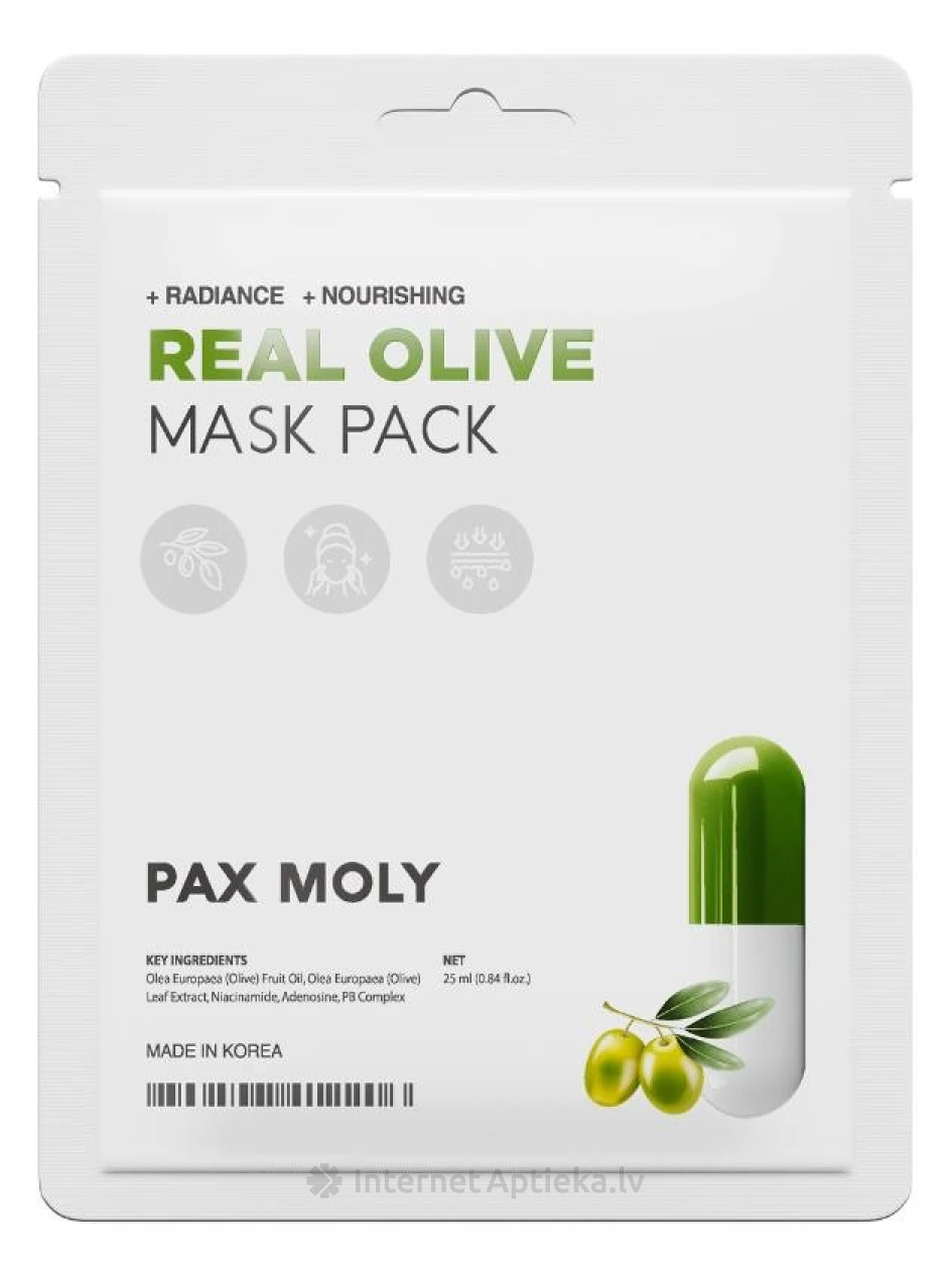 PAX MOLY Real Olive Näomask, 25 ml | internetaptieka.lv
