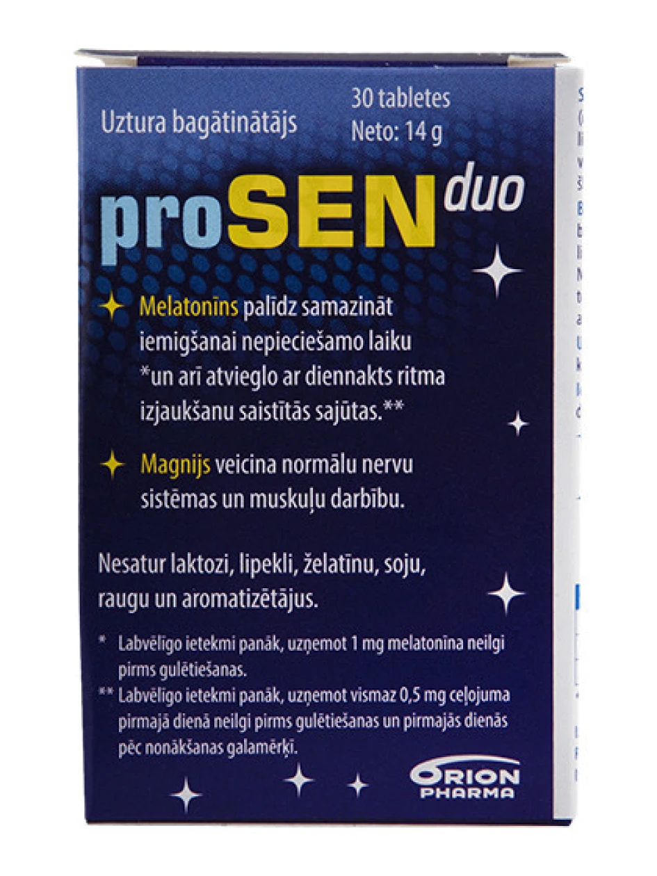 ProsenDuo melatonīns + magnijs, 30 tabletes | internetaptieka.lv