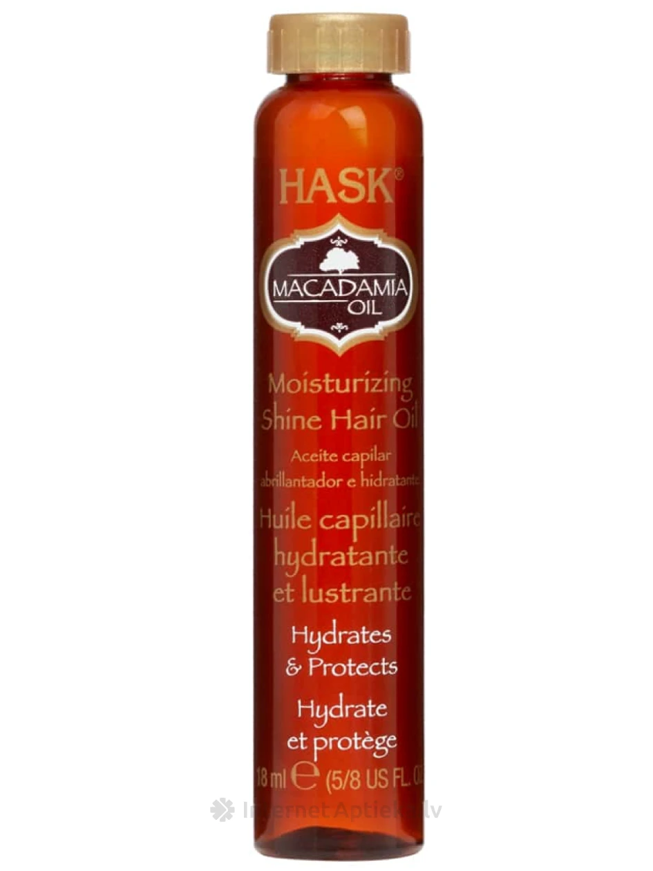 HASK makadāmijas riekstu eļļa matiem, 18 ml | internetaptieka.lv