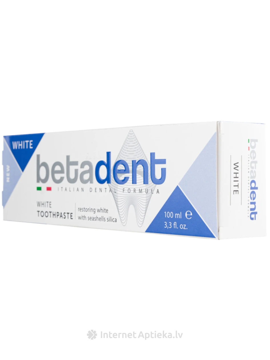 BETADENT WHITE zobu pasta, 100 ml | internetaptieka.lv