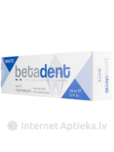 BETADENT WHITE zobu pasta, 100 ml | internetaptieka.lv