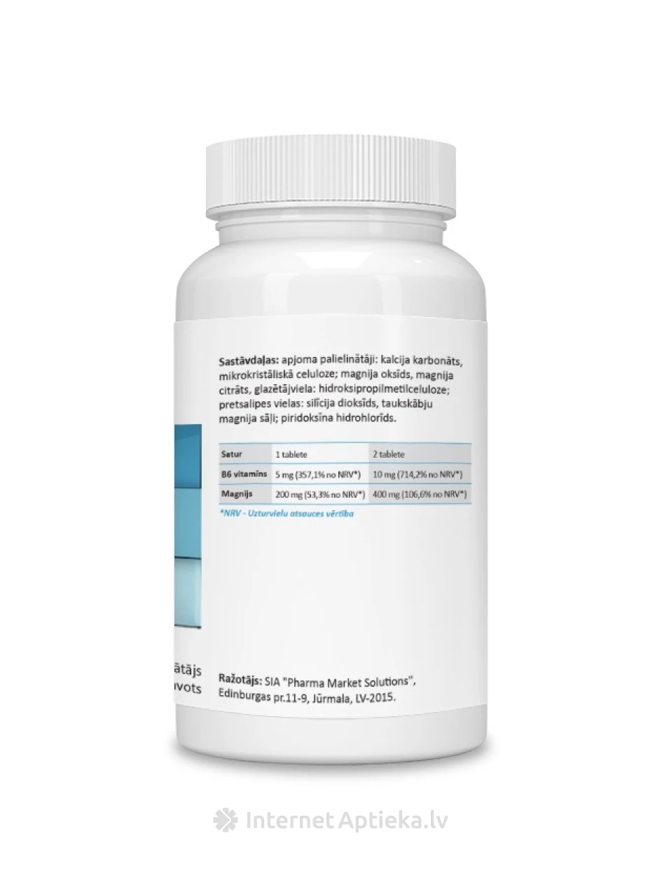 Magneesium + B6-vitamiin tabletti, 30 tk. | internetaptieka.lv