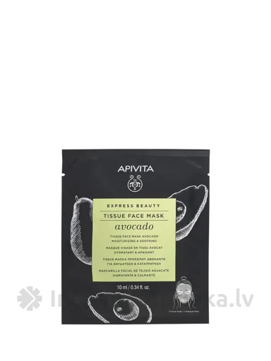 APIVITA EXPRESS BEAUTY audinė veido kaukė drėkinanti ir raminanti, 1 vnt. | internetaptieka.lv