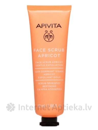 APIVITA Veido šveitiklis švelniam šveitimui su abrikosu, 50 ml | internetaptieka.lv