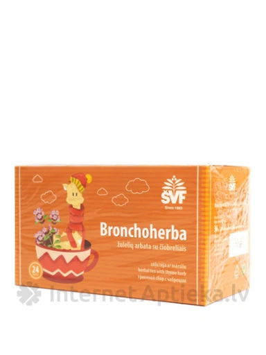 Tēja Bronchoherba bērniem 1.5 g, 24 paciņas | internetaptieka.lv