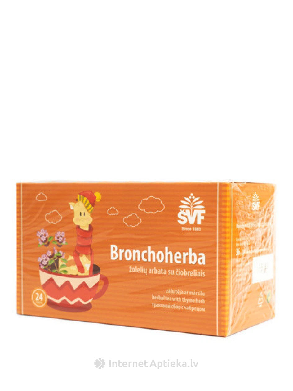 Чай Bronchoherba для детей 1.5 г, 24 пакетика | internetaptieka.lv