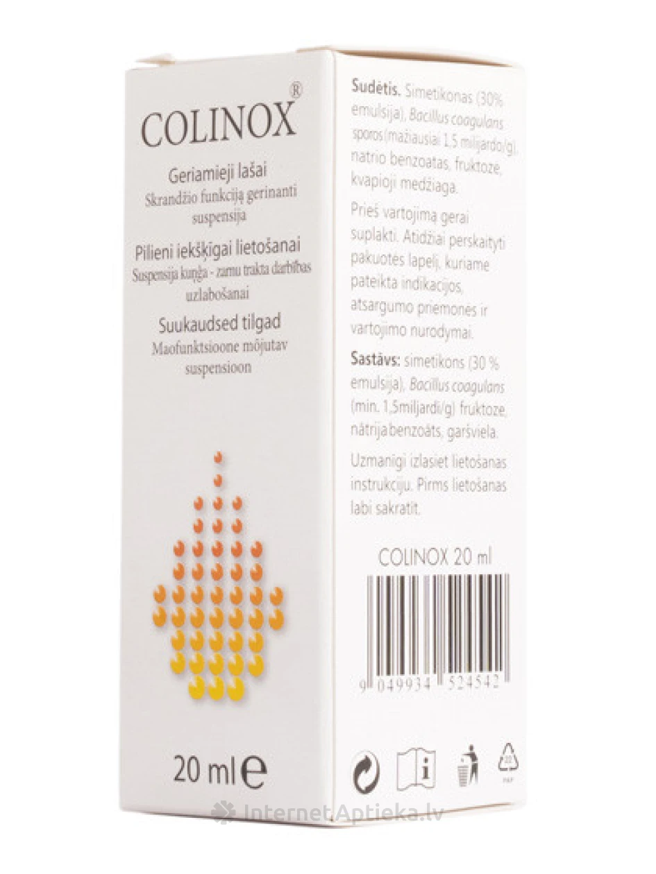 Colinox, kuņģa-zarnu trakta darbībai, 20 ml | internetaptieka.lv