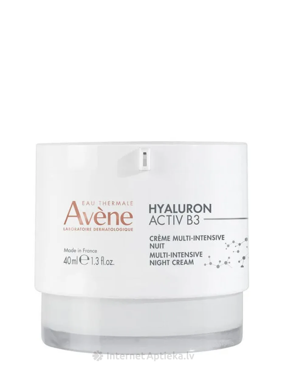 AVENE HYALURON ACTIV B3 MULTI-Intensyvus naktinis kremas, 40 ml | internetaptieka.lv