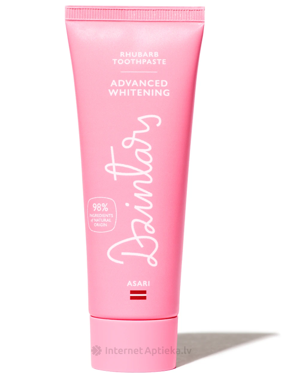 Dzintars Rabarberu zobu pasta Asari, 75 ml | internetaptieka.lv