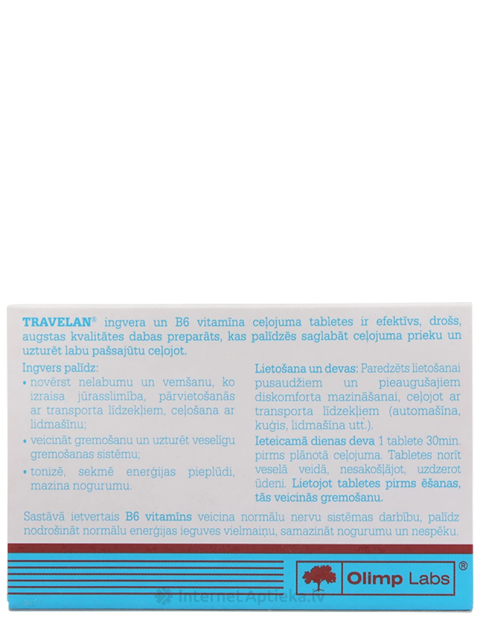 Olimp Labs Travelan, 10 tabletes | internetaptieka.lv
