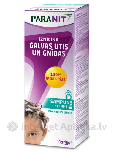 Paranit Шампунь (от вшей, гнид) + расческа, 200 мл | internetaptieka.lv
