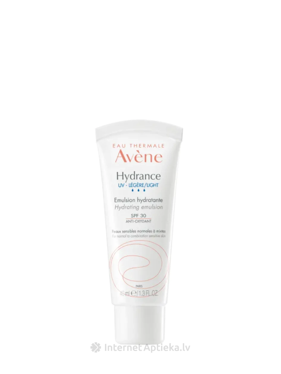 AVENE HYDRANCE UV-LIGHT Mitrinoša emulsija kombinētai ādai, 40 ml | internetaptieka.lv