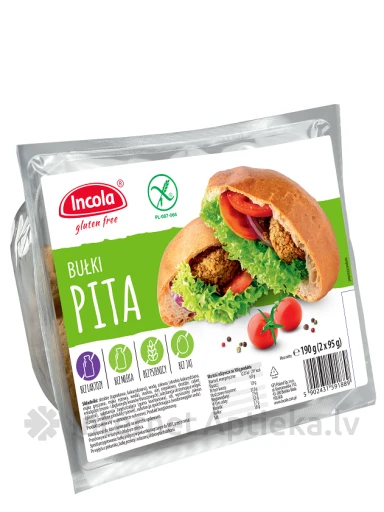 Incola bezglutēna pitas maizītes, 2x95 g | internetaptieka.lv