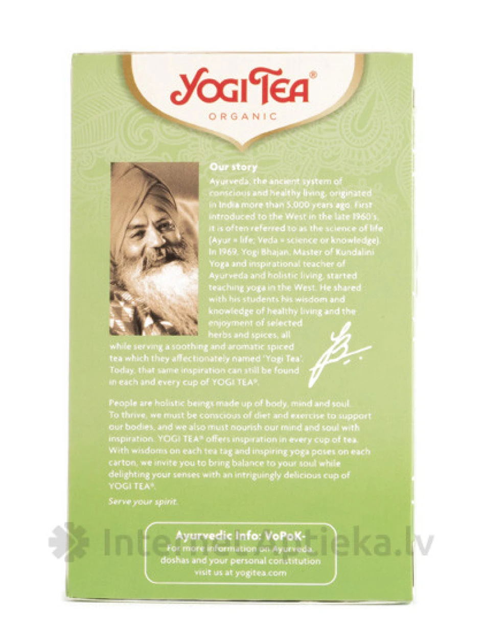 Tēja Yogi White Aloe Vera, 17 paciņas | internetaptieka.lv