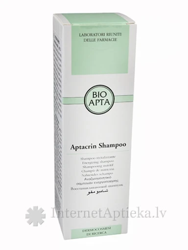 Bioapta Aptacrin sulfaadivaba šampoon rabedatele ja kahjustatud juustele, 200 ml | internetaptieka.lv