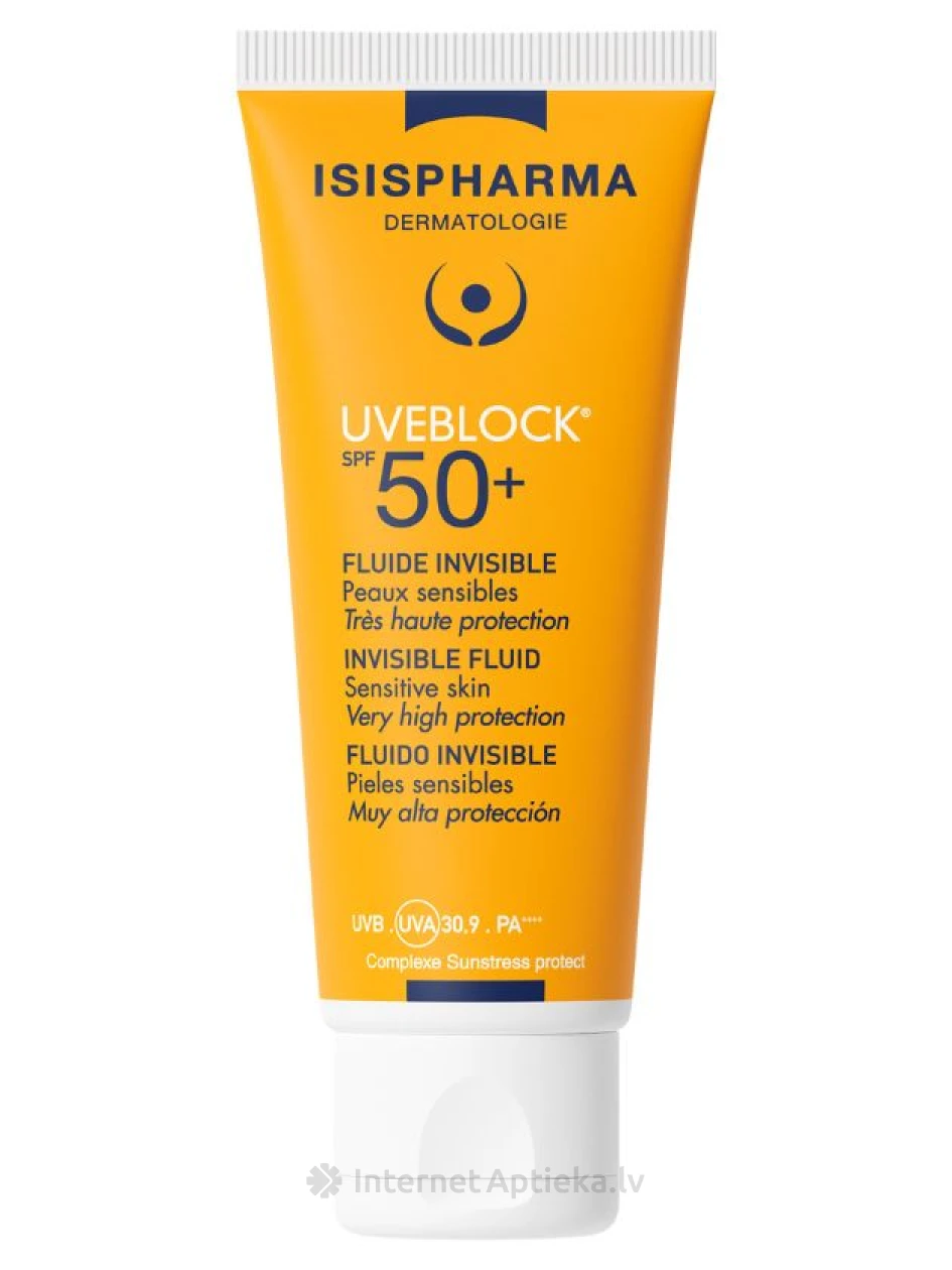 ISISPHARMA UVEBLOCK SPF50+ aizsargfluīds normālai ādai, 40 ml | internetaptieka.lv