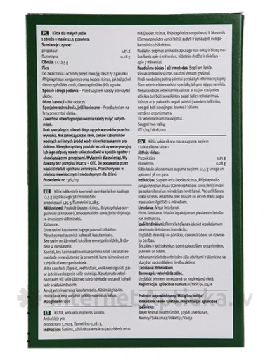 Kiltix kaelarihm kirpude, puukide vastu väikestele koertele, 38 cm, 1 tk. | internetaptieka.lv