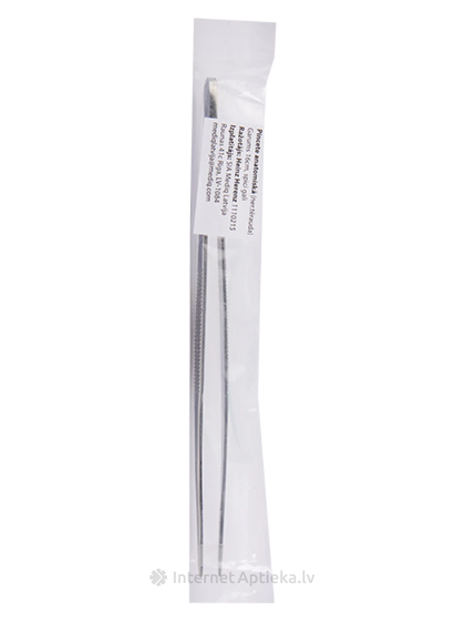 Pincete ar asiem galiem 16 cm - nerūsējošais tērauds, 1 gb. | internetaptieka.lv