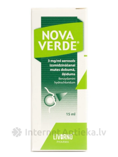 Nova Verde 3 мг/мл, аэрозоль, 15 мл | internetaptieka.lv