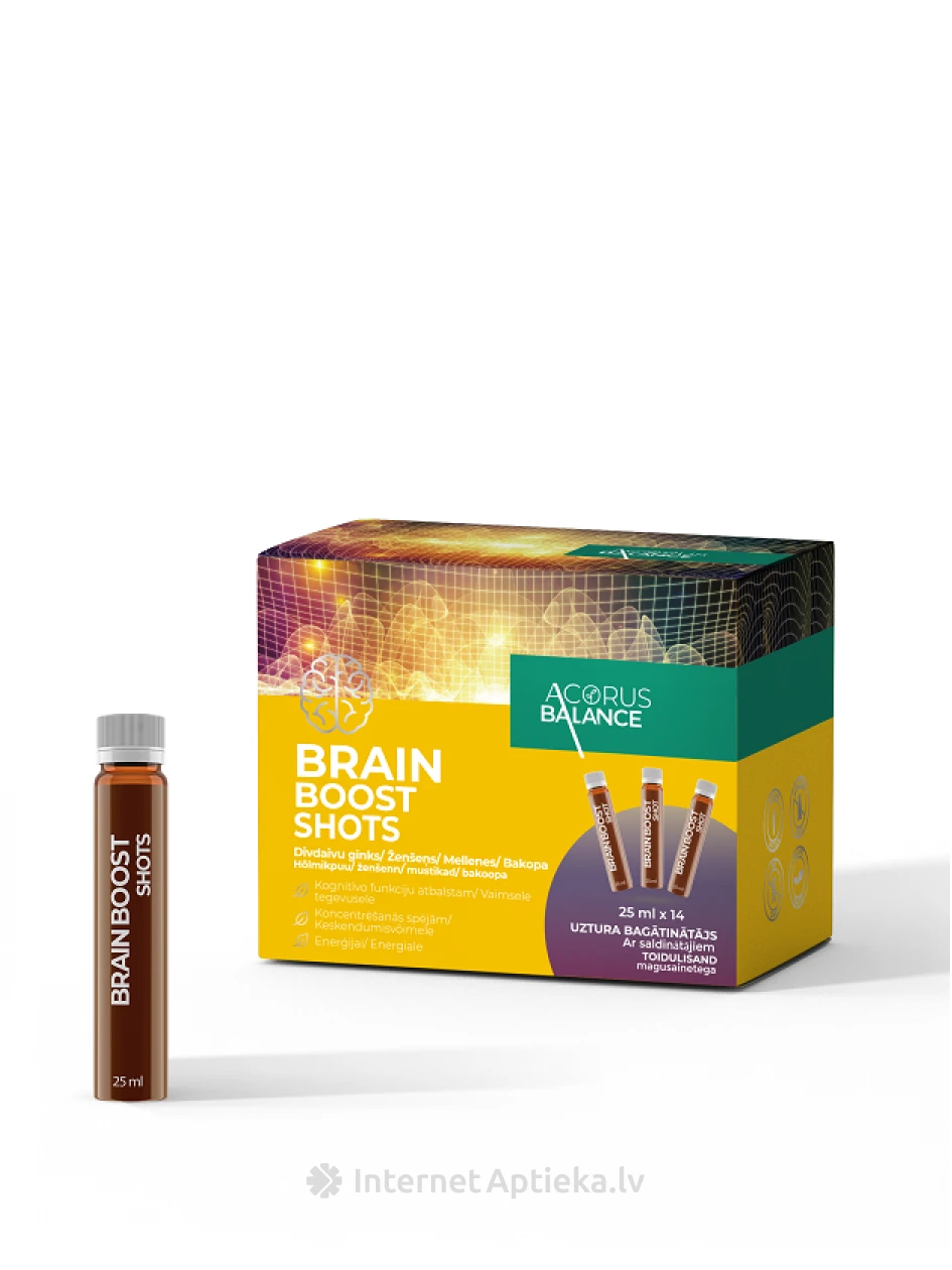 Acorus Balance Shots для функция мозга  25 ml, 14 шт. | internetaptieka.lv