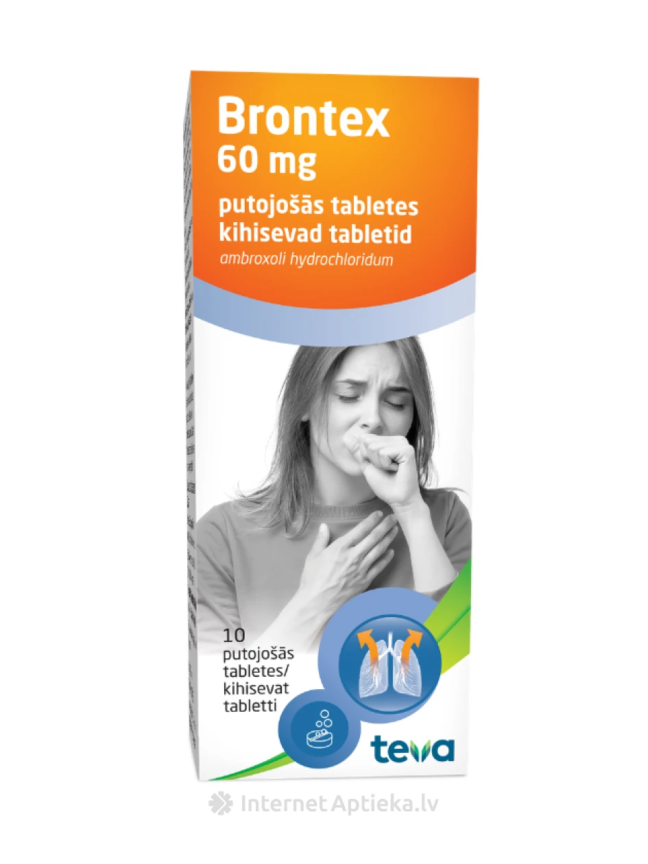 Brontex 60 mg, 10 kihisevat tabletti | internetaptieka.lv