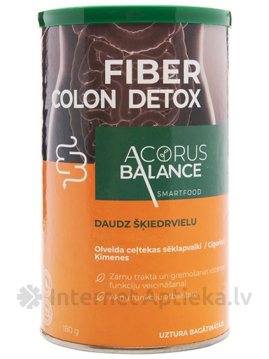 Acorus Balance, Šķiedrvielu komplekss, FIBER COLON DETOX, 180 g | internetaptieka.lv
