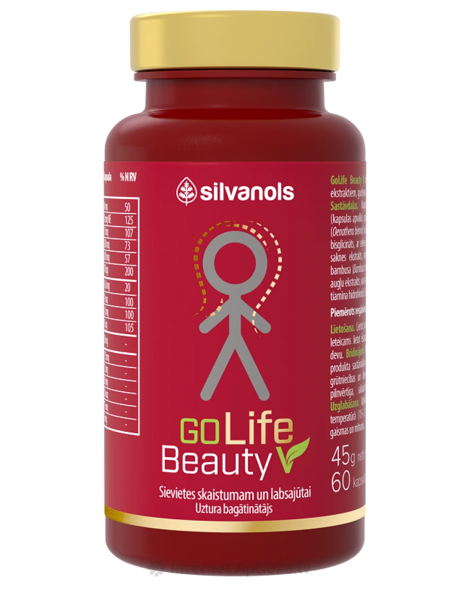Silvanols GoLife Beauty V kapslid, 60 tk | internetaptieka.lv