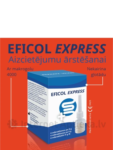 EFICOL EXPRESS mikroklizma, 4 gb. | internetaptieka.lv