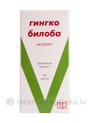 MedPro экстракт гинкго билоба, 60 капсул | internetaptieka.lv