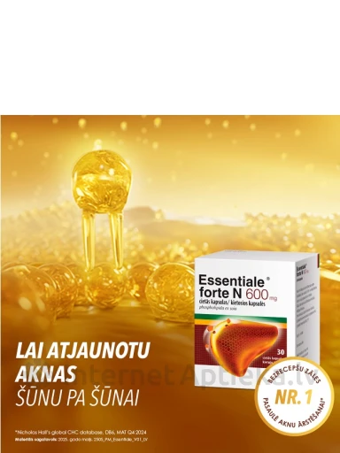 Essentiale Forte N 600 mg, 30 kapsulas | internetaptieka.lv