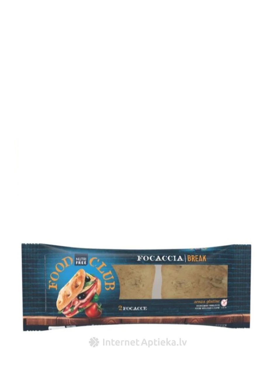 NUTRIFREE FOCACCINE BREAK bezglutēna fokača maizīte, 170 g | internetaptieka.lv