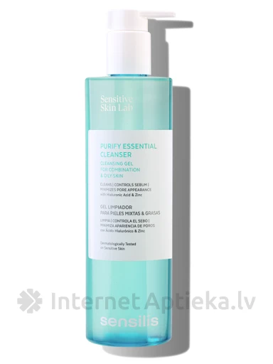 SENSILIS Purify Essential Cleanser sejas tīrīšanas līdzeklis, 400 ml | internetaptieka.lv