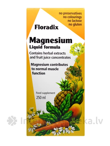 Floradix Magnesium (магний) в жидком виде, 250 мл | internetaptieka.lv