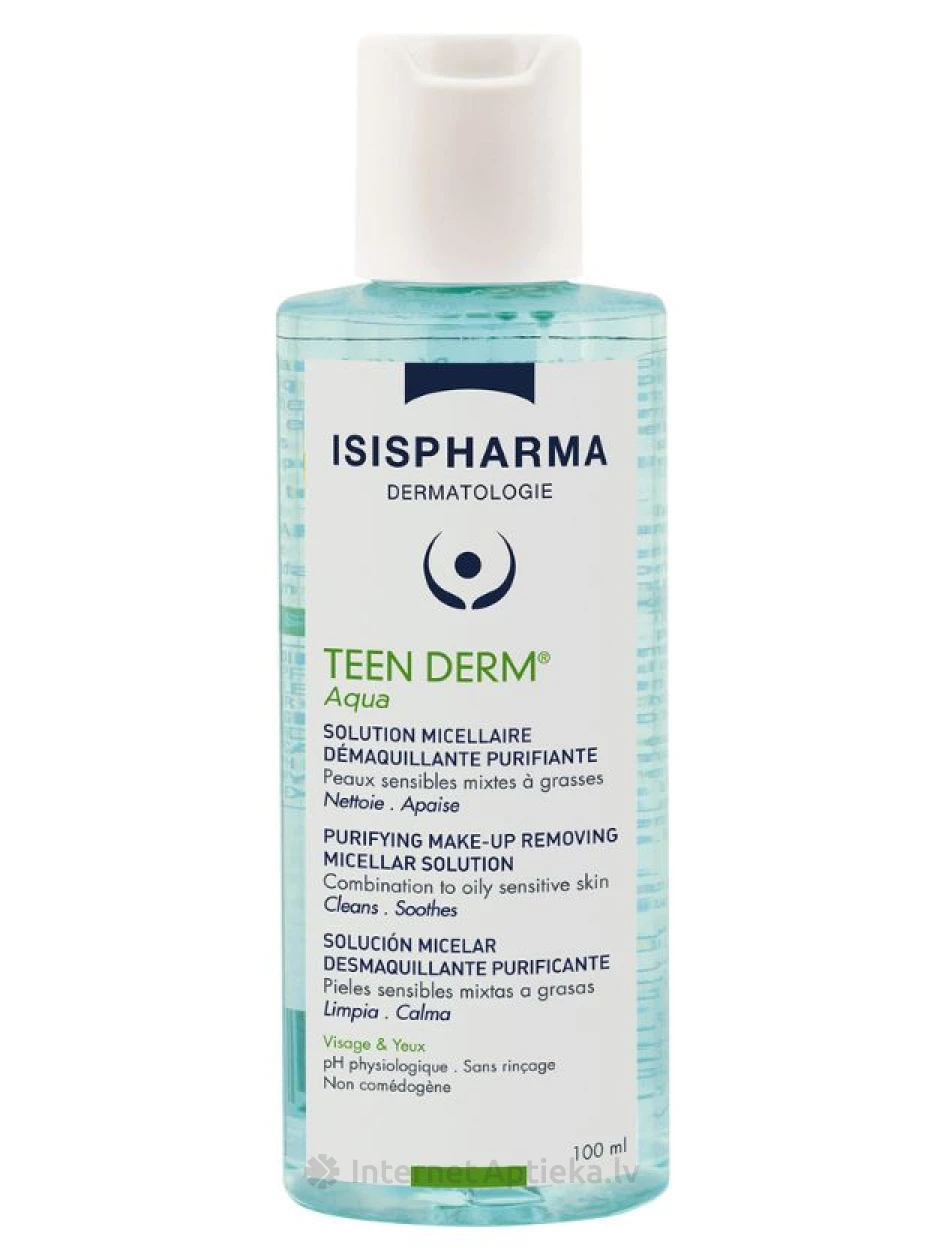 Мицеллярная вода для жирной кожи Isispharma Teen Derm Aqua, 100 мл | internetaptieka.lv