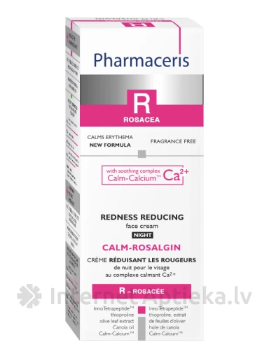 Pharmaceris Calm – Rosalgini punetust vähendav näo öökreem, 30 ml | internetaptieka.lv