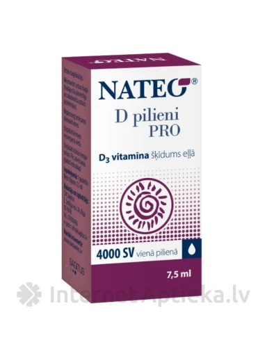 Nateo D 4000SV Pro tilgad, 7,5 ml | internetaptieka.lv