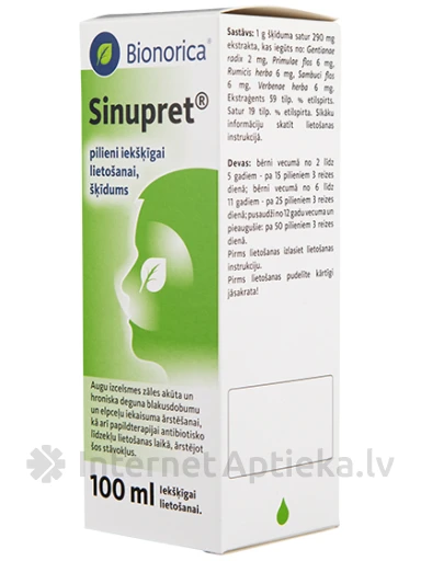 Sinupret pilieni, 100 ml | internetaptieka.lv