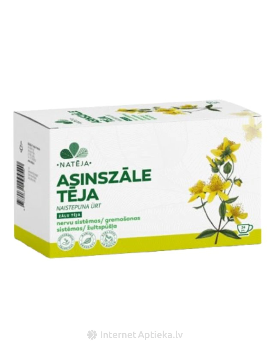Чай Natēja Зверобой, 24 пакетиков | internetaptieka.lv
