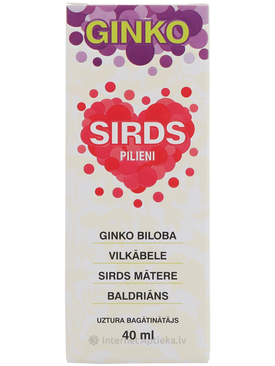 Сердечные капли Ginko, 40 мл | internetaptieka.lv